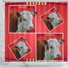 Cute Hereford Cattle (Cow) Print Shower Curtain-Free Shipping - Deruj.com