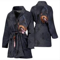 Beauceron Dog Print Women's Bath Robe-Free Shipping - Deruj.com
