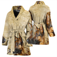 Amazing German Shepherd Print Women's Bath Robe-Free Shipping - Deruj.com