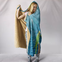 Ring Necked Parakeet Print Hooded Blanket-Free Shipping - Deruj.com