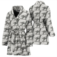 English Setter Dog Pattern Print Women's Bath Robe-Free Shipping - Deruj.com