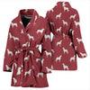 Irish Wolfhound Dog Pattern Print Women's Bath Robe-Free Shipping - Deruj.com