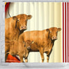 Limousin Cattle (Cow) Print Shower Curtain-Free Shipping - Deruj.com