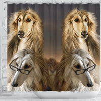 Afghan Hound Dog Print Shower Curtain-Free Shipping - Deruj.com