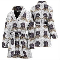 Amazing Affenpinscher Dog Pattern Print Women's Bath Robe-Free Shipping - Deruj.com