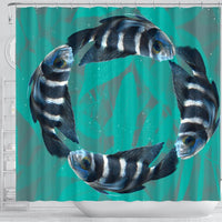 African Cichlid Fish Print Shower Curtains-Free Shipping - Deruj.com