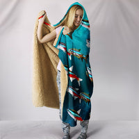 Neon Tetra Fish Print Hooded Blanket-Free Shipping - Deruj.com