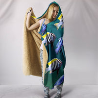 Cynotilapia Afra Fish Print Hooded Blanket-Free Shipping - Deruj.com