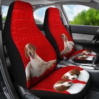Brittany dog On Red Print Car Seat Covers-Free Shipping - Deruj.com