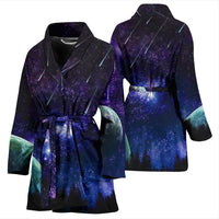 Outer Space Galaxy Print Women's Bath Robe-Free Shipping - Deruj.com