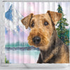 Cute Airedale Terrier Print Shower Curtains-Free Shipping - Deruj.com