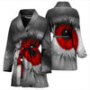 Red Eyes Print Women's Bath Robe-Free Shipping - Deruj.com
