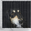 Black Saluki Dog Print Shower Curtain-Free Shipping - Deruj.com