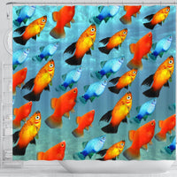 Platy Fish Print Shower Curtains-Free Shipping - Deruj.com