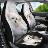 Cute Maltese Dog Print Car Seat Covers-Free Shipping - Deruj.com