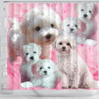 Bolognese Dog Print Shower Curtain-Free Shipping - Deruj.com