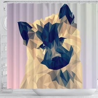 Akita Dog Vector Art Print Shower Curtains-Free Shipping - Deruj.com