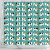 Toy Fox Terrier Dog Hearts Pattern Print Shower Curtains-Free Shipping - Deruj.com