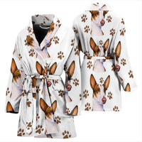 Ibizan Dog Print Women's Bath Robe-Free Shipping - Deruj.com