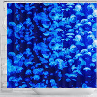 Jelly Fish Blue Print Shower Curtains-Free Shipping - Deruj.com
