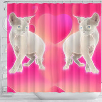 Devon Rex Cat Print Shower Curtain-Free Shipping - Deruj.com