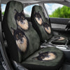 Finnish Lapphund On Black Print Car Seat Covers-Free Shipping - Deruj.com