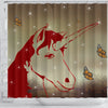 Amazing Red Unicorn Print Shower Curtain-Free Shipping - Deruj.com
