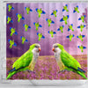 Monk Parakeet Parrot Print Shower Curtains-Free Shipping - Deruj.com