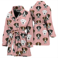 Boxer Dog Pattern Print Women's Bath Robe-Free Shipping - Deruj.com
