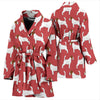 Russell Terrier Dog Pattern Print Women's Bath Robe-Free Shipping - Deruj.com