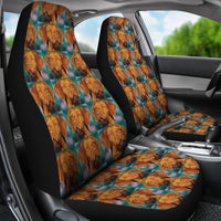 Wirehaired Vizsla Dog Pattern Print Car Seat Covers-Free Shipping - Deruj.com