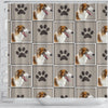 Borzoi Dog With Paws Print Shower Curtain-Free Shipping - Deruj.com