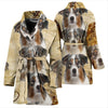 Cute Australian Shepherd Print Women's Bath Robe-Free Shipping - Deruj.com