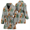 Bloodhound dog Print Women's Bath Robe-Free Shipping - Deruj.com