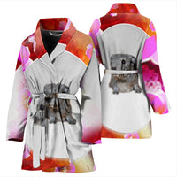 Cute Guinea Pig Print Women's Bath Robe-Free Shipping - Deruj.com