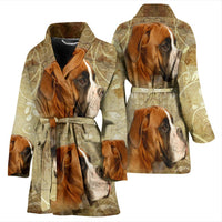 Cute Boxer Dog Print Women's Bath Robe-Free Shipping - Deruj.com