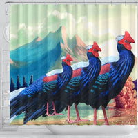 Hoogerwer Pheasant Bird Print Shower Curtains-Free Shipping - Deruj.com