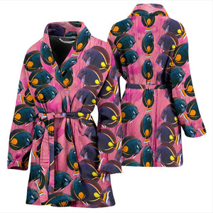 Acanthurus Achilles Fish Print Women's Bath Robe-Free Shipping - Deruj.com