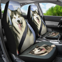 Laughing Alaskan Malamute Print Car Seat Covers- Free Shipping - Deruj.com