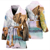 Airedale Terrier Print Women's Bath Robe-Free Shipping - Deruj.com