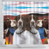 English Springer Spaniel Print Shower Curtain-Free Shipping - Deruj.com