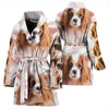 Cute Cavalier King Charles Spaniel Print Women's Bath Robe-Free Shipping - Deruj.com