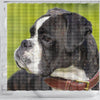 Boxer Dog Dotted Art Dog Print Shower Curtains-Free Shipping - Deruj.com