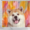 Cute Akita Inu Dog Print Shower Curtains-Free Shipping - Deruj.com