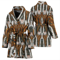 Saint Bernard Dog Print Women's Bath Robe-Free Shipping - Deruj.com