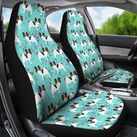 Papillon Dog Floral Print Car Seat Covers-Free Shipping - Deruj.com