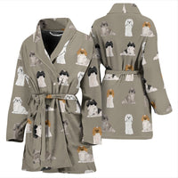 Pekingese Dog Pattern Print Women's Bath Rob-Free Shipping - Deruj.com