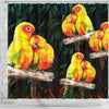 Sun Conure Parrot Art Print Shower Curtains-Free Shipping - Deruj.com