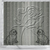 Pug With Rose Print Shower Curtain-Free Shipping - Deruj.com