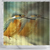 Kingisher Bird Art Print Shower Curtains-Free Shipping - Deruj.com